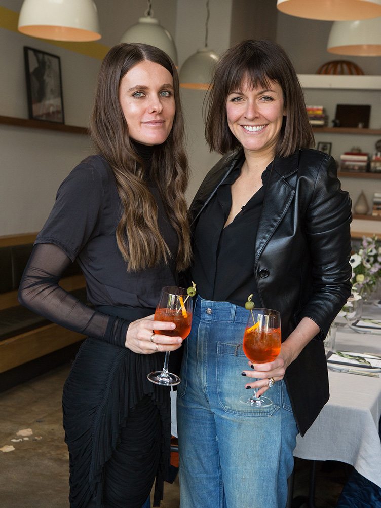 Sacha Strebe and designer Leanne Ford at Chairish x MyDomaine Luncheon Celebrating L.A. Design. 