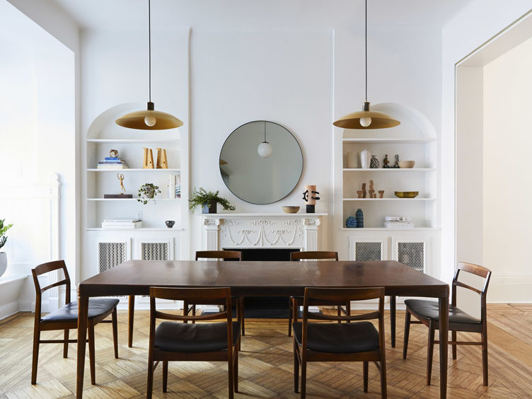 dining room pendant lighting built in shelving