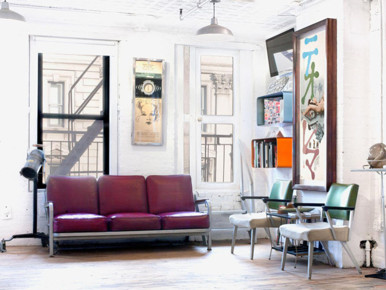 best vintage shops nyc leather sofa industrial modern