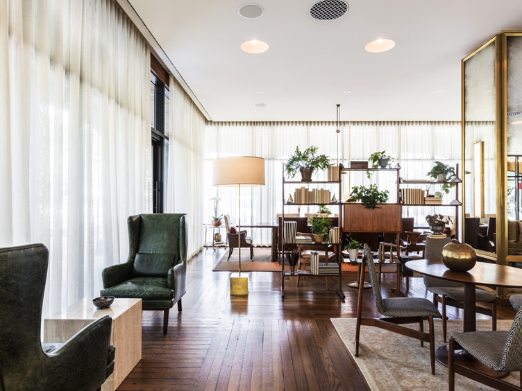 mid century modern accent chairs hotel lobby design insiders guide to charleston