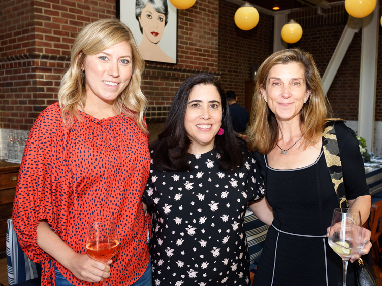 Laura Tribbett, Marisa Marcantonio, and Laura Hine/Modern Luxury Magazine pose at chairish lunch