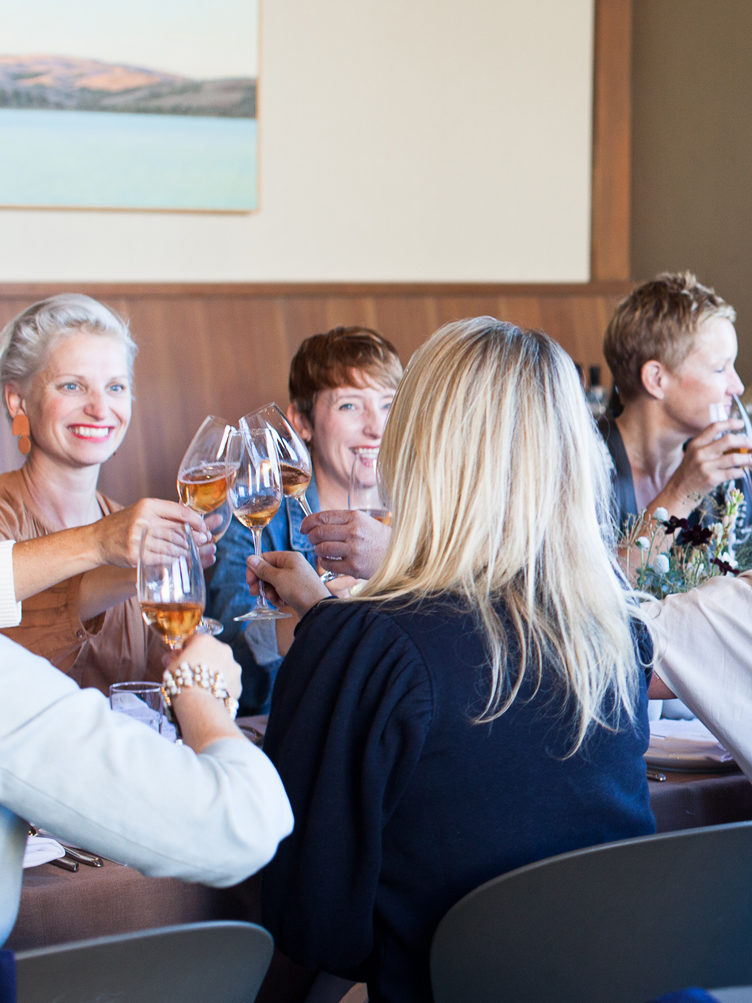 Table toasting at Caitlin Flemming Travel Home Chairish Party