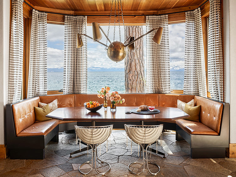 dining knook, cabin chic, kevin systrom home