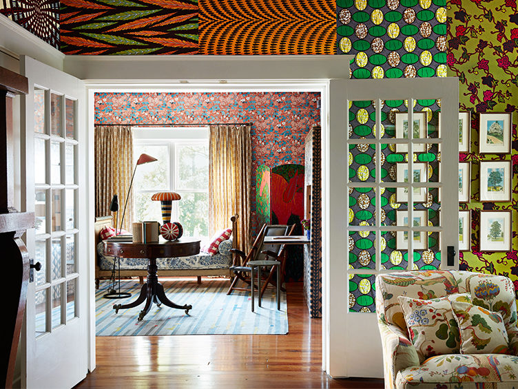bold wallpaper, primack, mixing wallpaper patterns