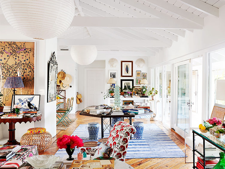 haute bohemian design, colorful textiles, rebecca de ravenel home