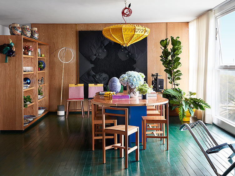 Colorful dining room, Primack and Weissenberg,