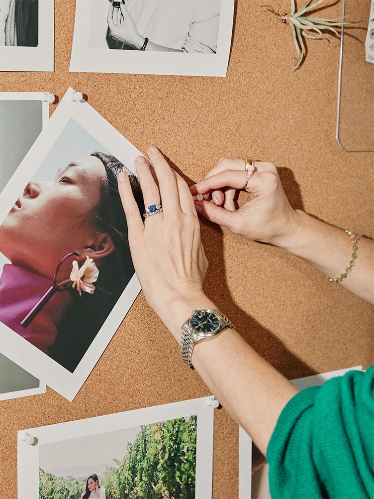 vintner's daughter office, inspiration board, cork board