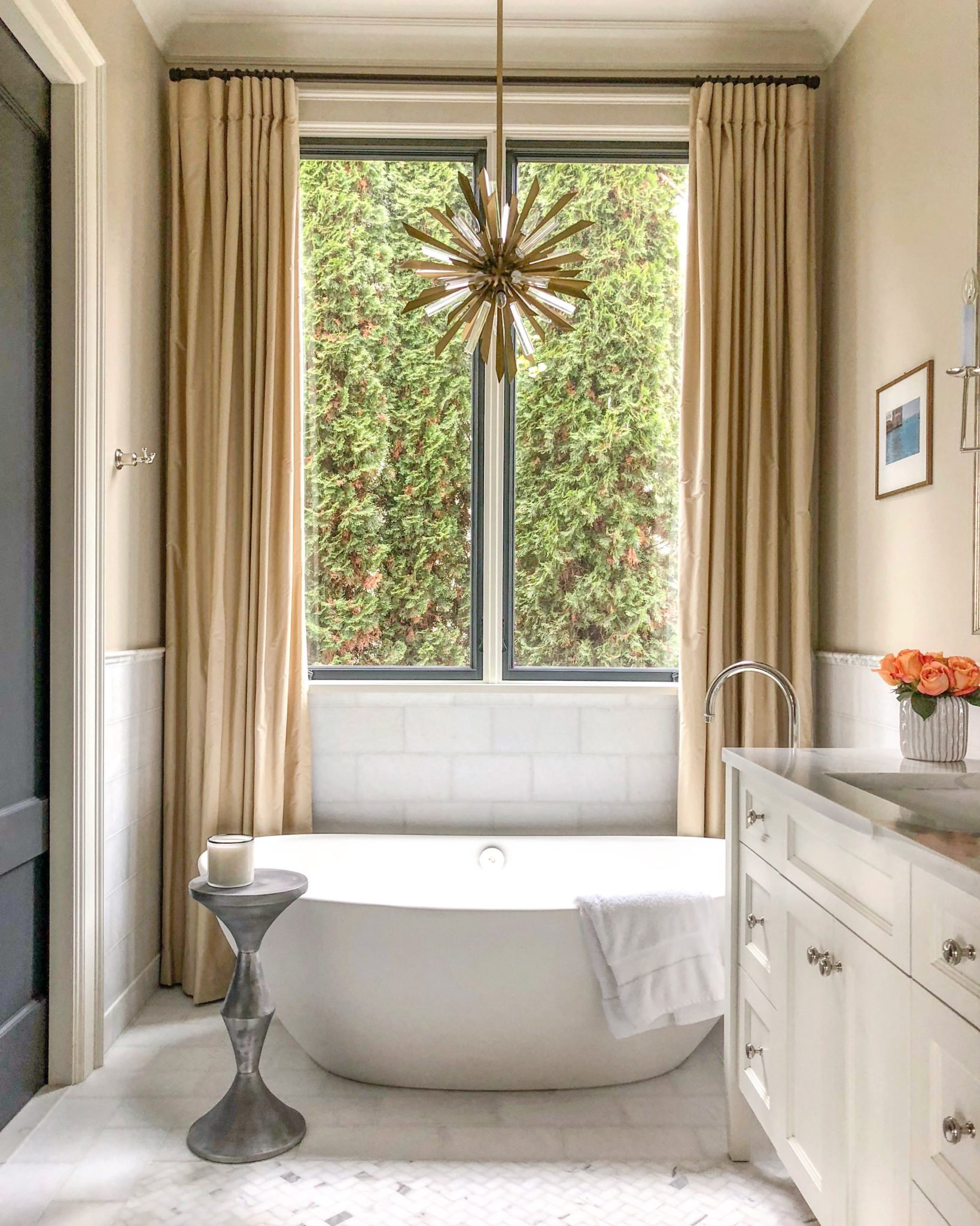 Bathrooms With Glamorous Chandeliers Chairish Blog