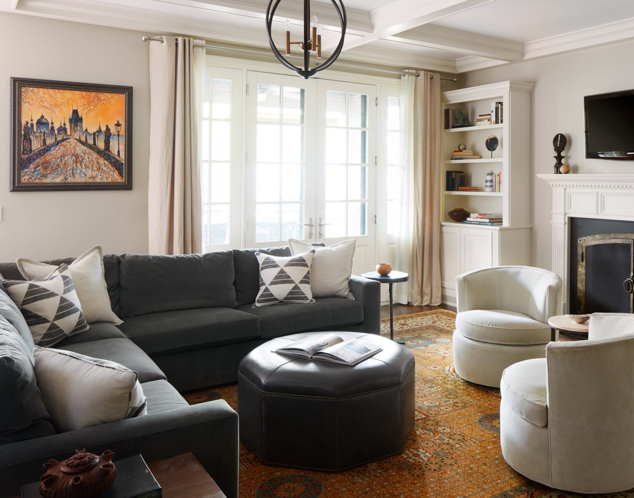 Designing with Round Ottomans & Poufs - Chairish Blog
