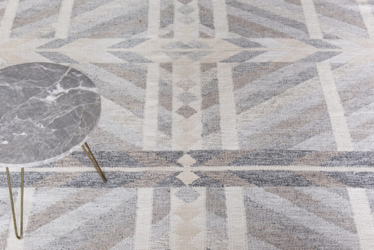 Beige and gray scandinavian woven rug from Rug & Kilim