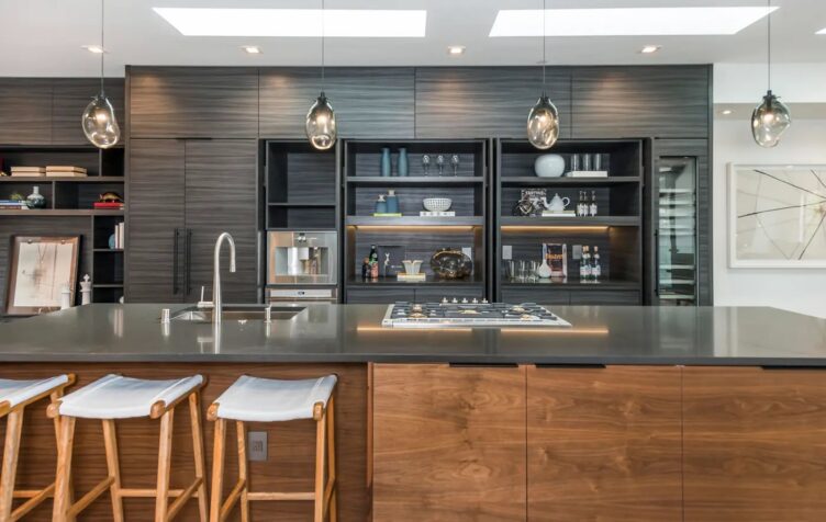 Noe Valley Home-Kitchen with built-in coffee station