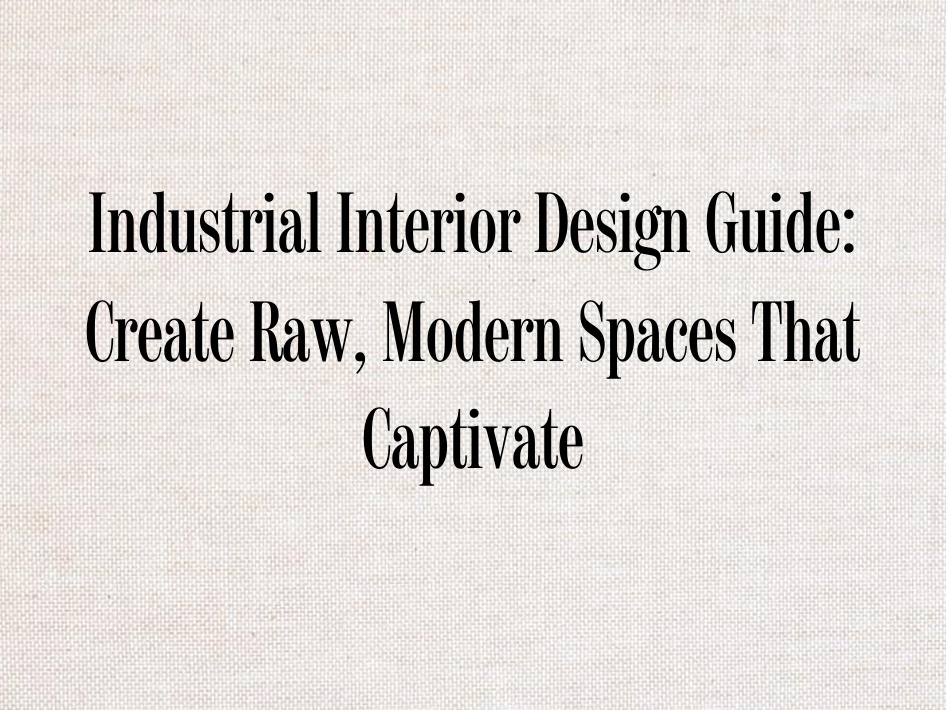Stunning Smith Industrial Interior Design image